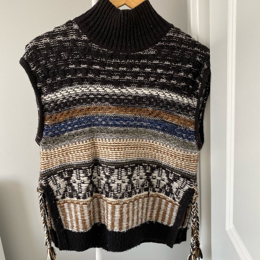 MADEWELL slvless turtleneck with side ties